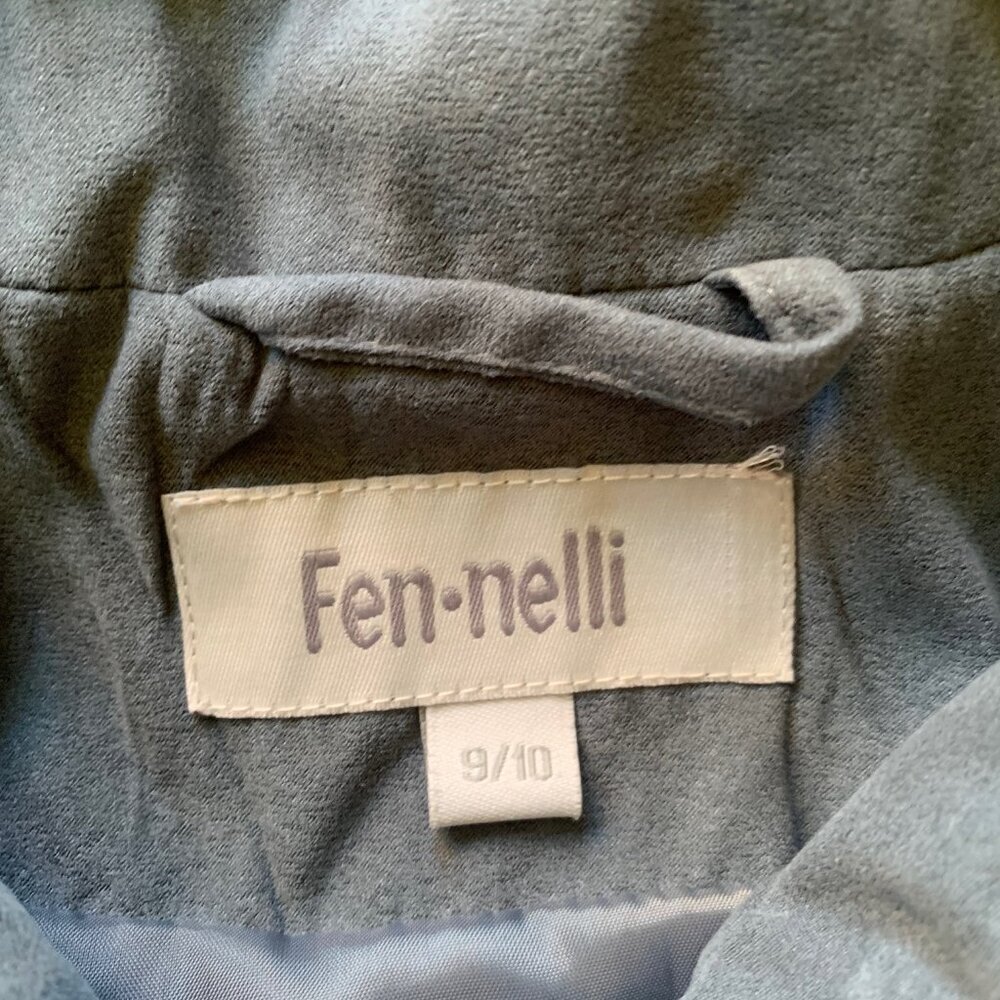 Fen-nelli Women’s Sage Green Suede Feel Hooded Jacket | Size 9/10 - Picture 9 of 10